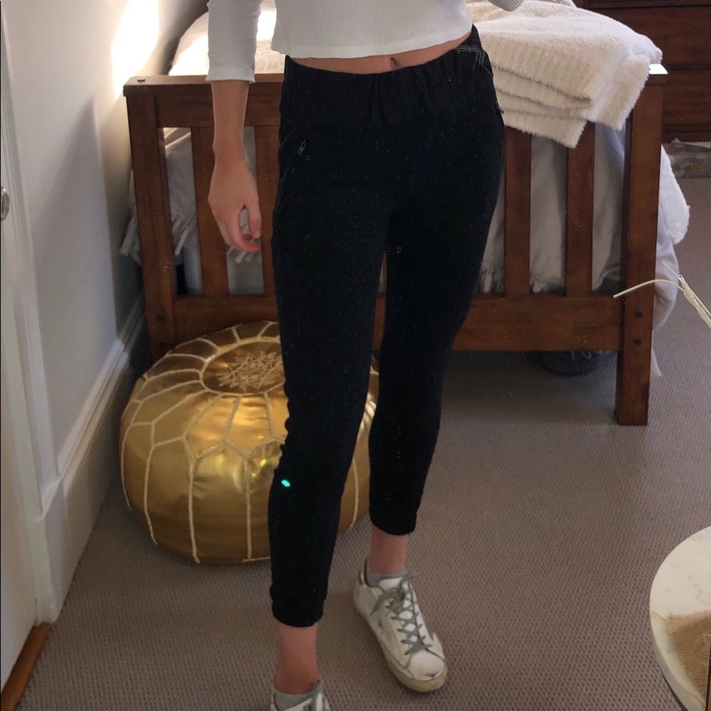 J. Crew/Crewcuts black sparkle jogger leggings
